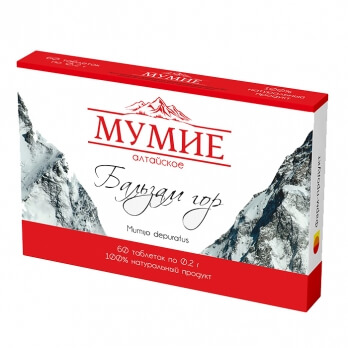 Мумие Алтайское очищенное "Бальзам гор", 60 таблеток
